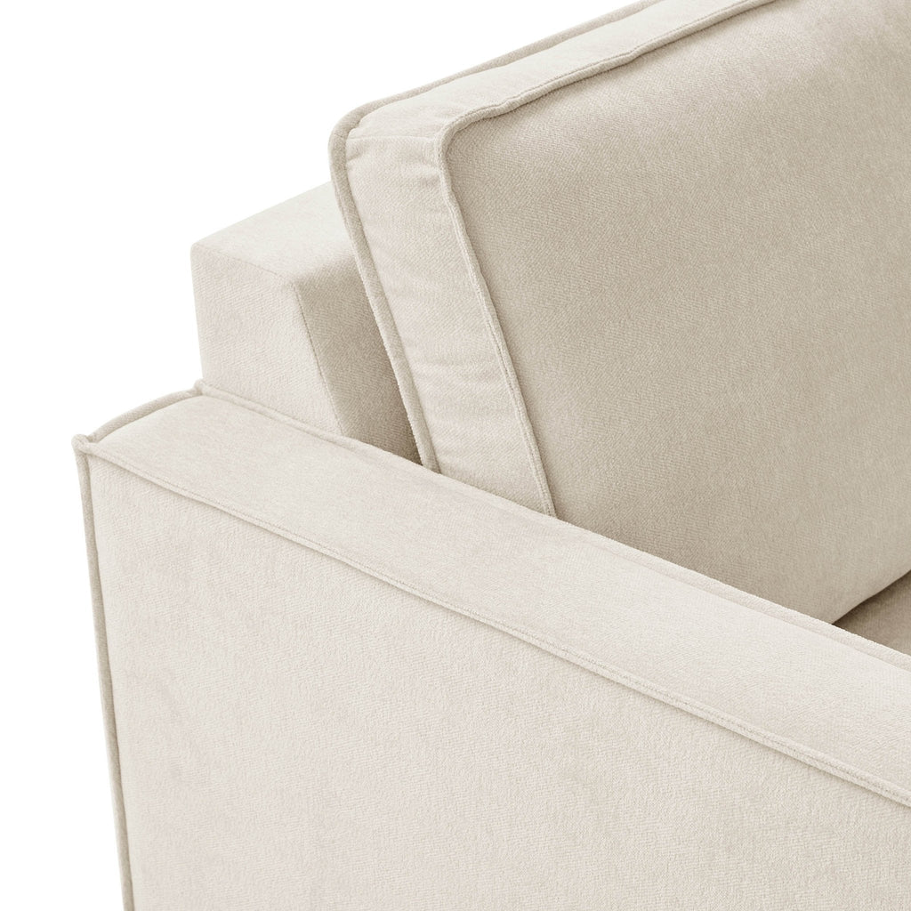 Dusklia - Brooklyn Slim Arm Left Hand Large L-Shape - Chenille Ivory