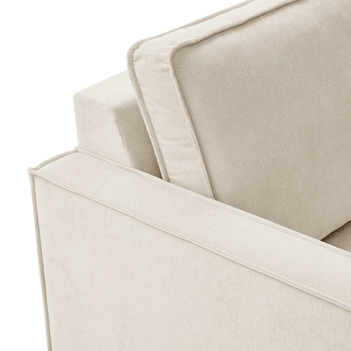 Dusklia - Brooklyn Slim Arm Left Hand Large L-Shape - Chenille Ivory