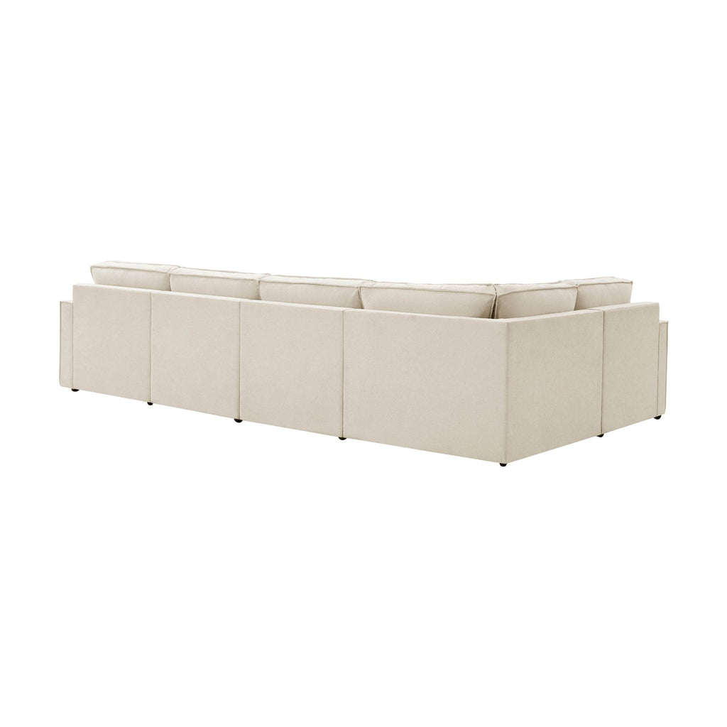 Dusklia - Brooklyn Slim Arm Left Hand Large L-Shape - Chenille Ivory