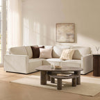 Dusklia - Brooklyn Slim Arm Left Hand Small L-Shape - Chenille Ivory
