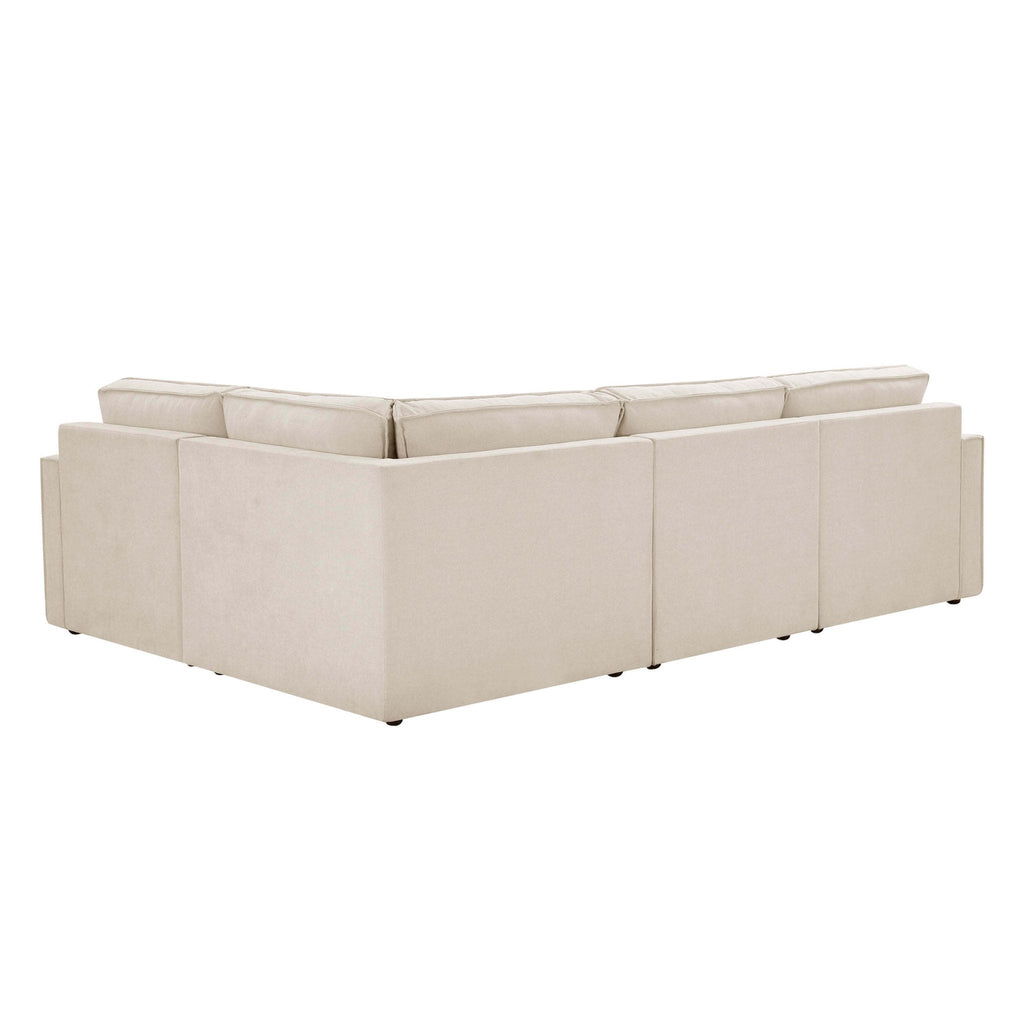 Dusklia - Brooklyn Slim Arm Left Hand Small L-Shape - Chenille Ivory