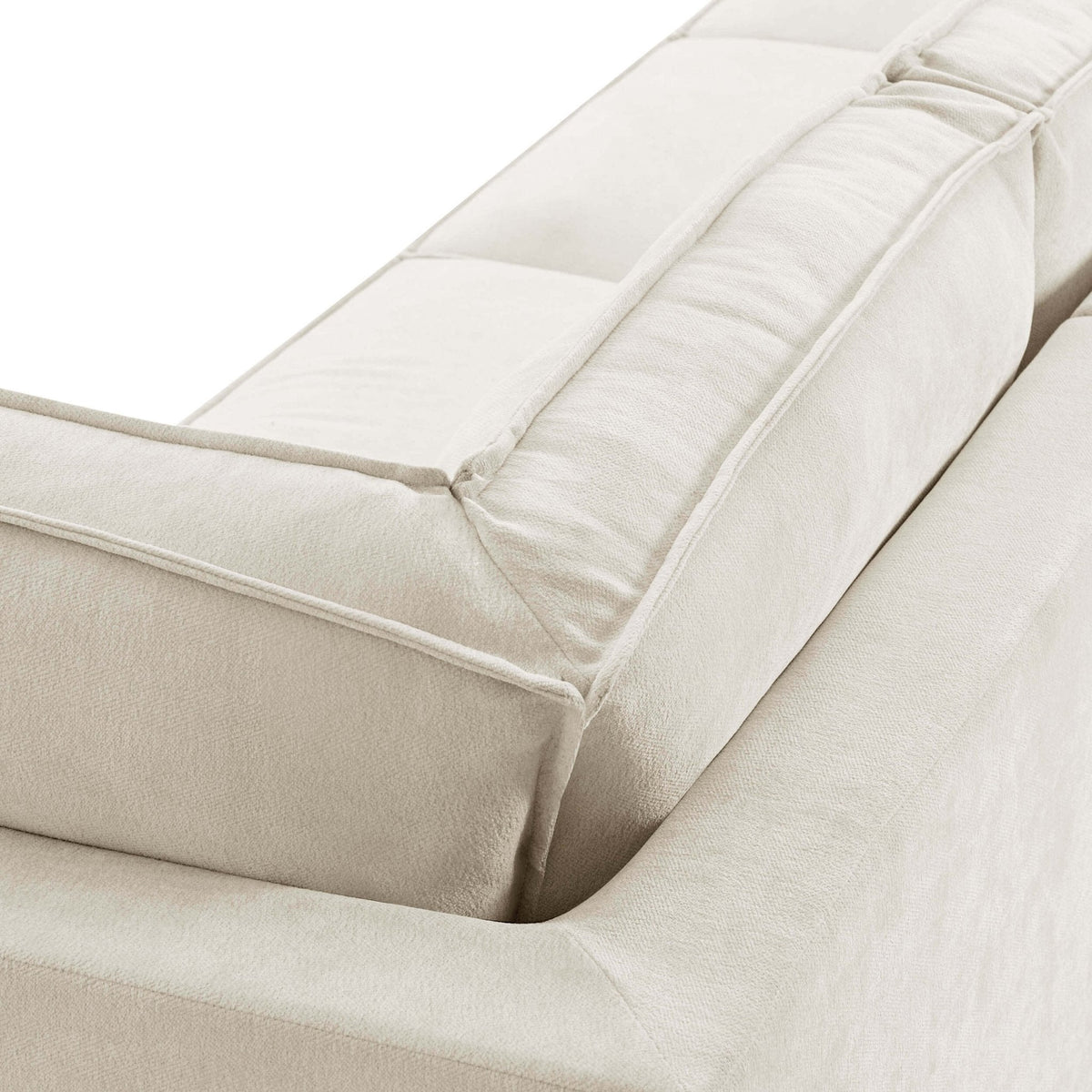 Dusklia - Brooklyn Slim Arm Right Hand Large L-Shape - Chenille Ivory