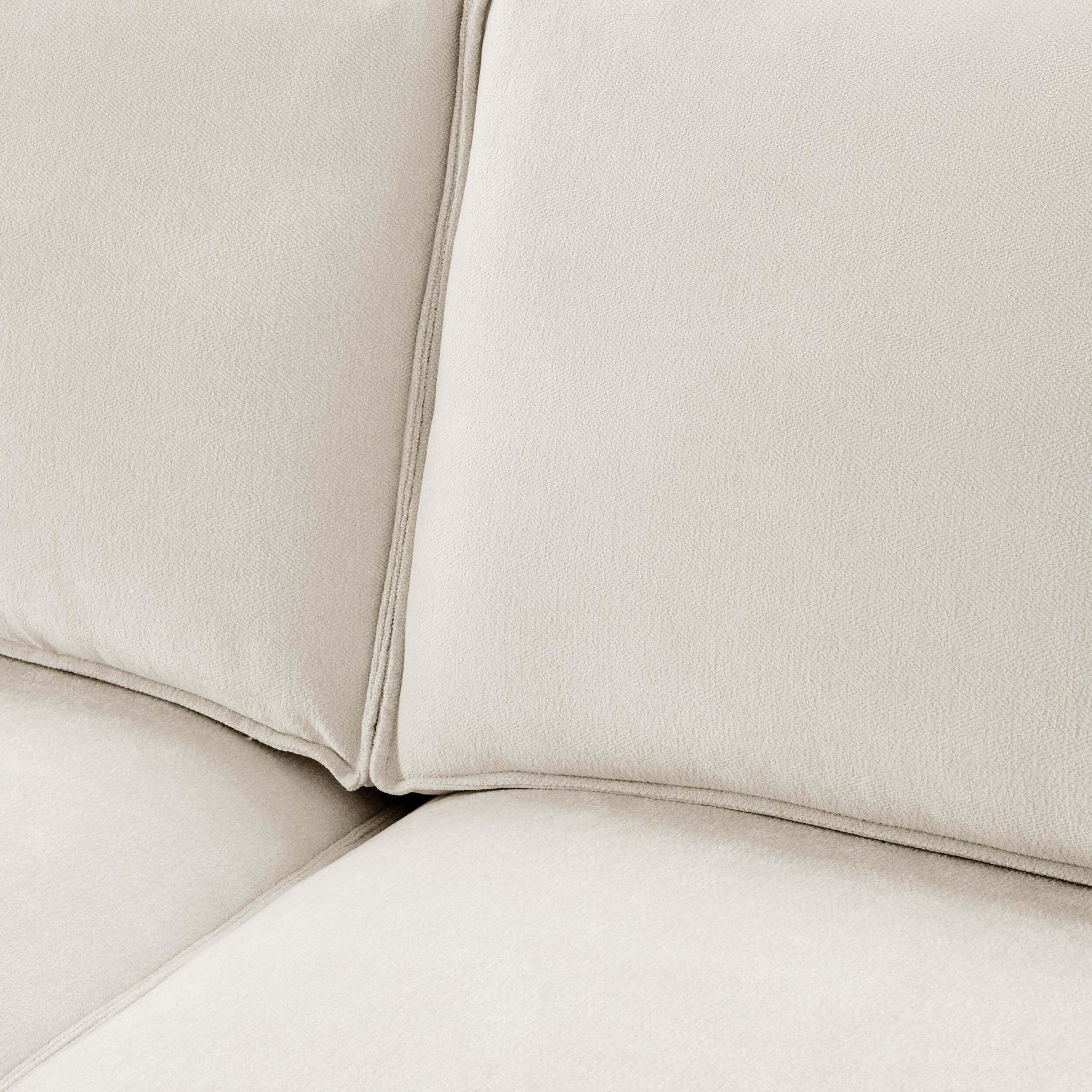 Dusklia - Brooklyn Slim Arm Right Hand Large L-Shape - Chenille Ivory