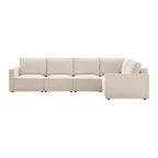 Dusklia - Brooklyn Slim Arm Right Hand Large L-Shape - Chenille Ivory