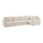Dusklia - Brooklyn Slim Arm Right Hand Large L-Shape - Chenille Ivory