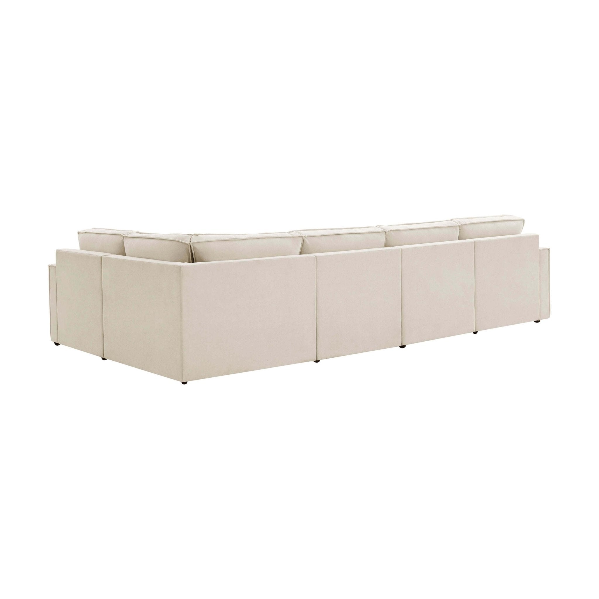 Dusklia - Brooklyn Slim Arm Right Hand Large L-Shape - Chenille Ivory