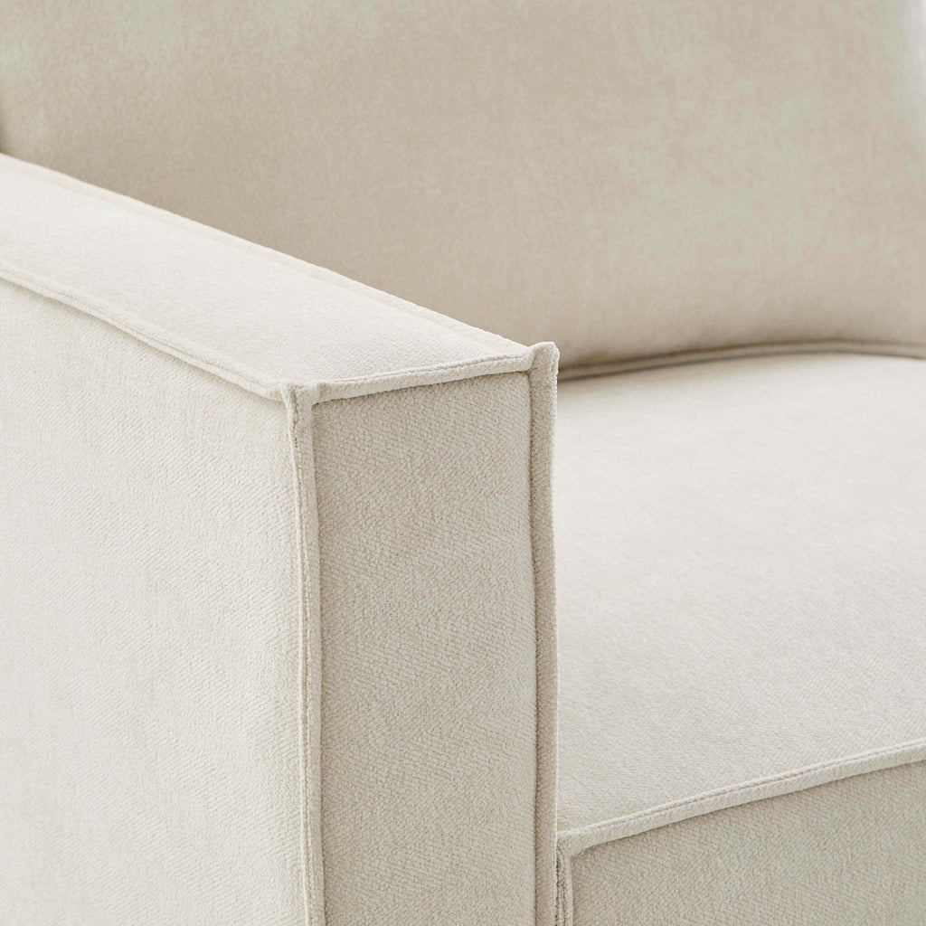 Dusklia - Brooklyn Slim Arm Right Hand Large L-Shape - Chenille Ivory