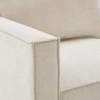 Dusklia - Brooklyn Slim Arm Right Hand Large L-Shape - Chenille Ivory