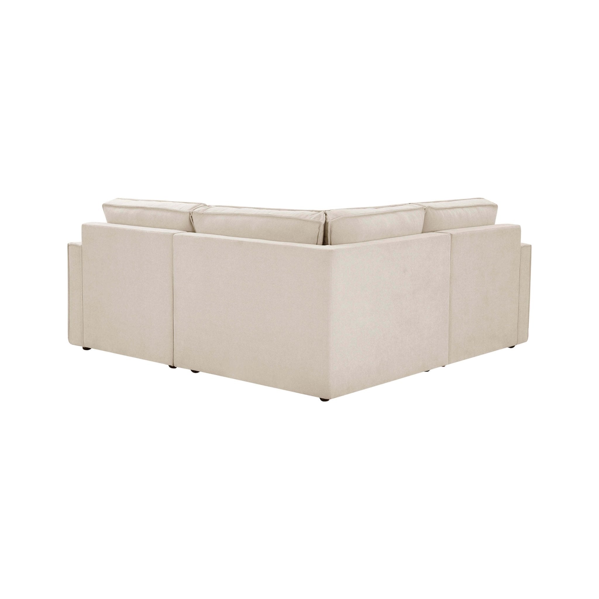 Dusklia - Brooklyn Slim Arm Left Hand Small Corner Sofa - Chenille Ivory