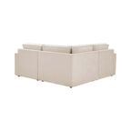 Dusklia - Brooklyn Slim Arm Right Hand Small Corner Sofa - Chenille Ivory