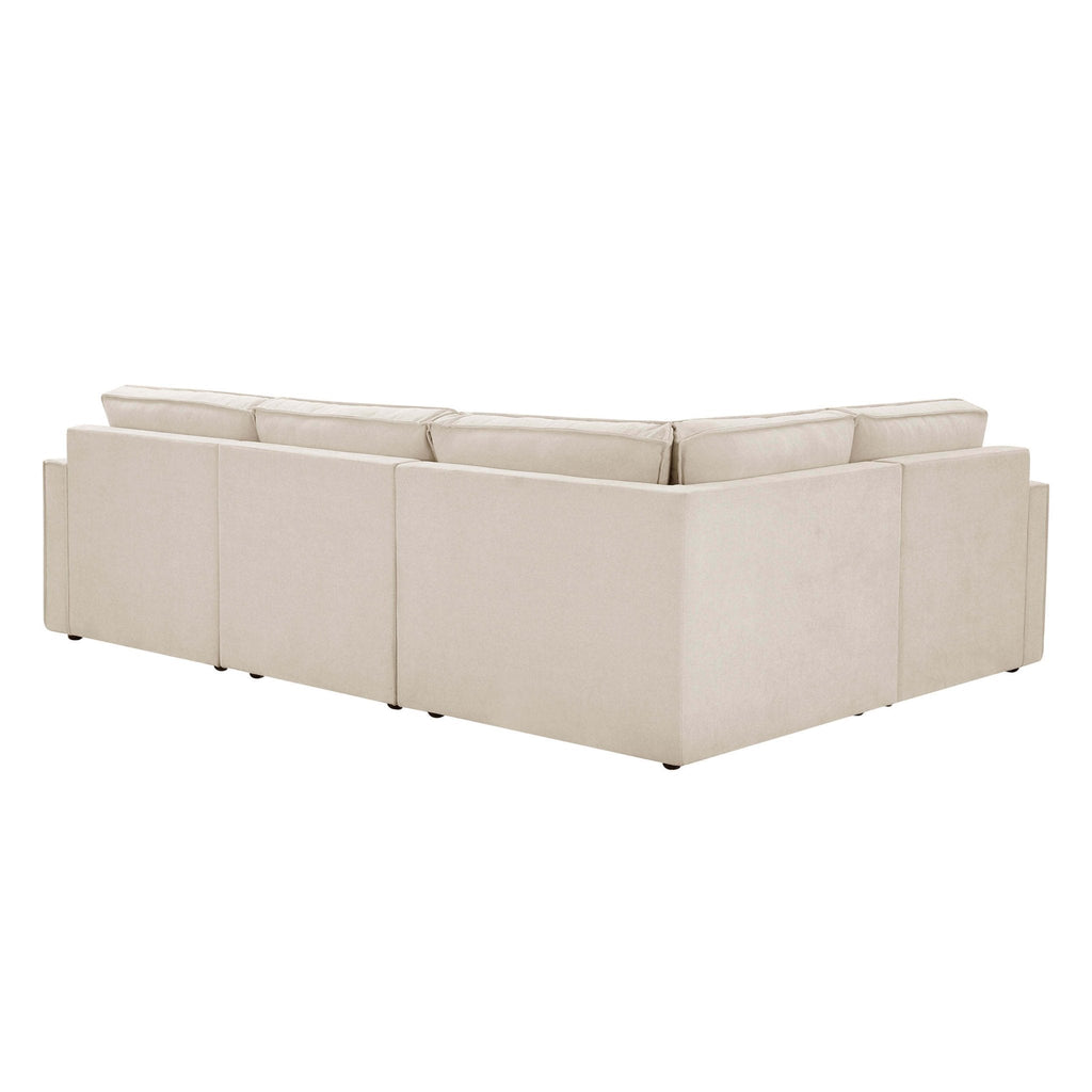 Dusklia - Brooklyn Slim Arm Right Hand Small L-Shape - Chenille Ivory