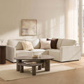 Dusklia - Brooklyn Slim Arm Right Hand Small L-Shape - Chenille Ivory