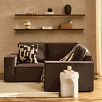 Dusklia - Brooklyn Small Corner Sofa - Cappuccino