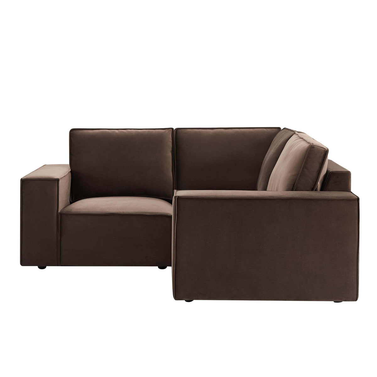 Dusklia - Brooklyn Small Corner Sofa - Cappuccino