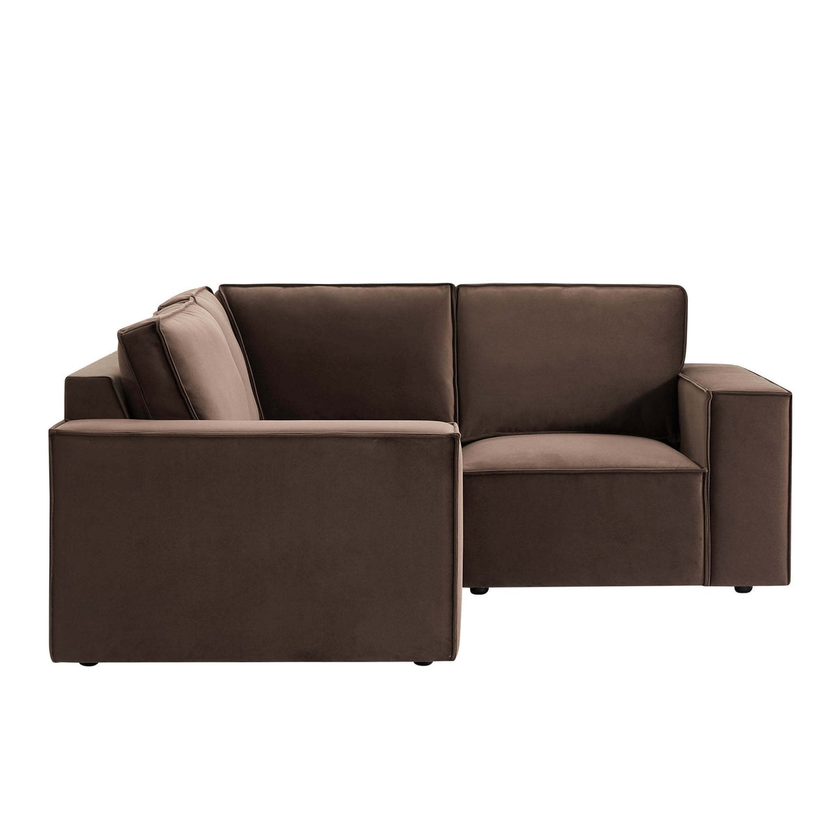 Dusklia - Brooklyn Small Corner Sofa - Cappuccino