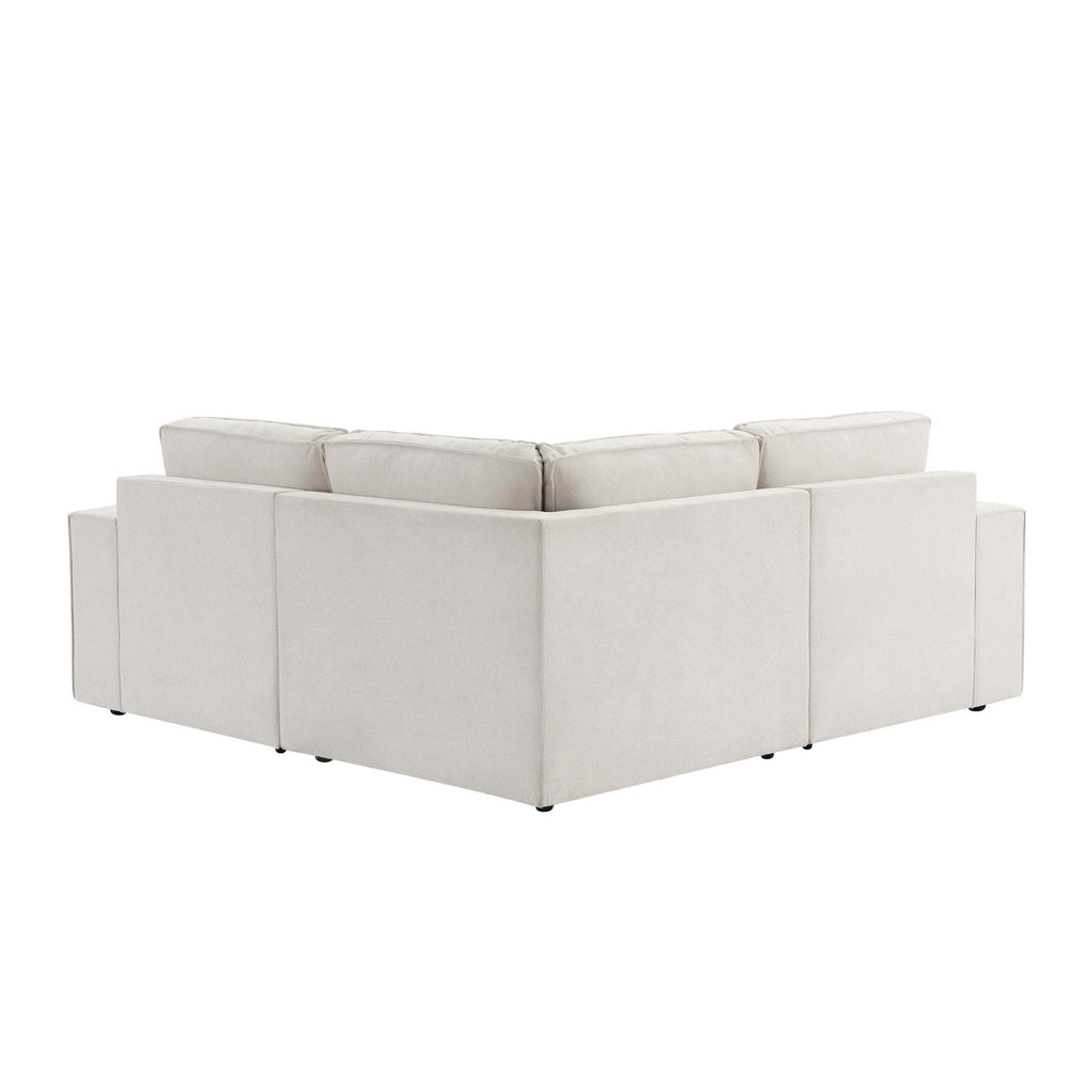 Dusklia - Brooklyn Small Corner Sofa - Chenille Ivory