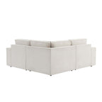 Dusklia - Brooklyn Small Corner Sofa - Chenille Ivory
