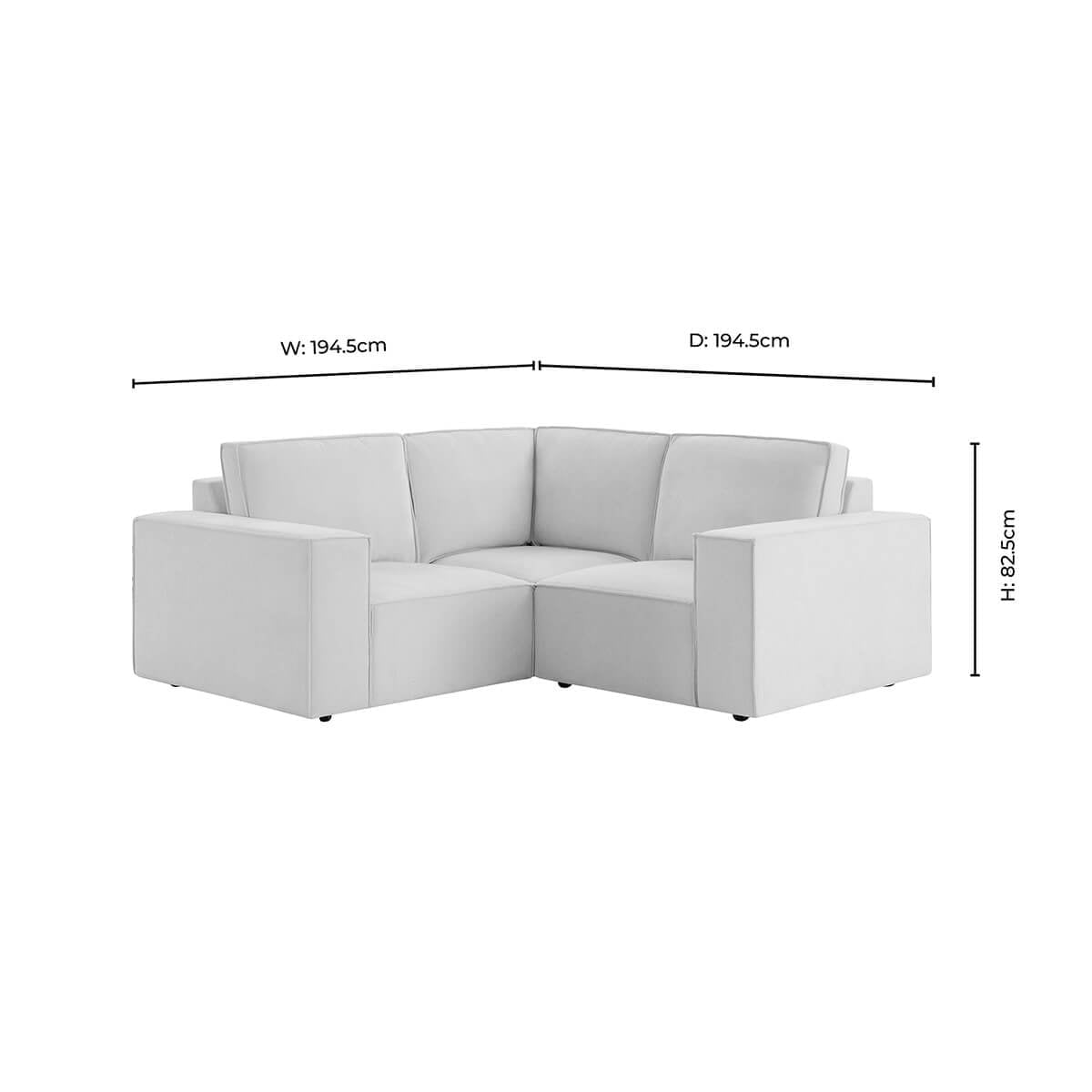 Dusklia - Brooklyn Small Corner Sofa - Cappuccino