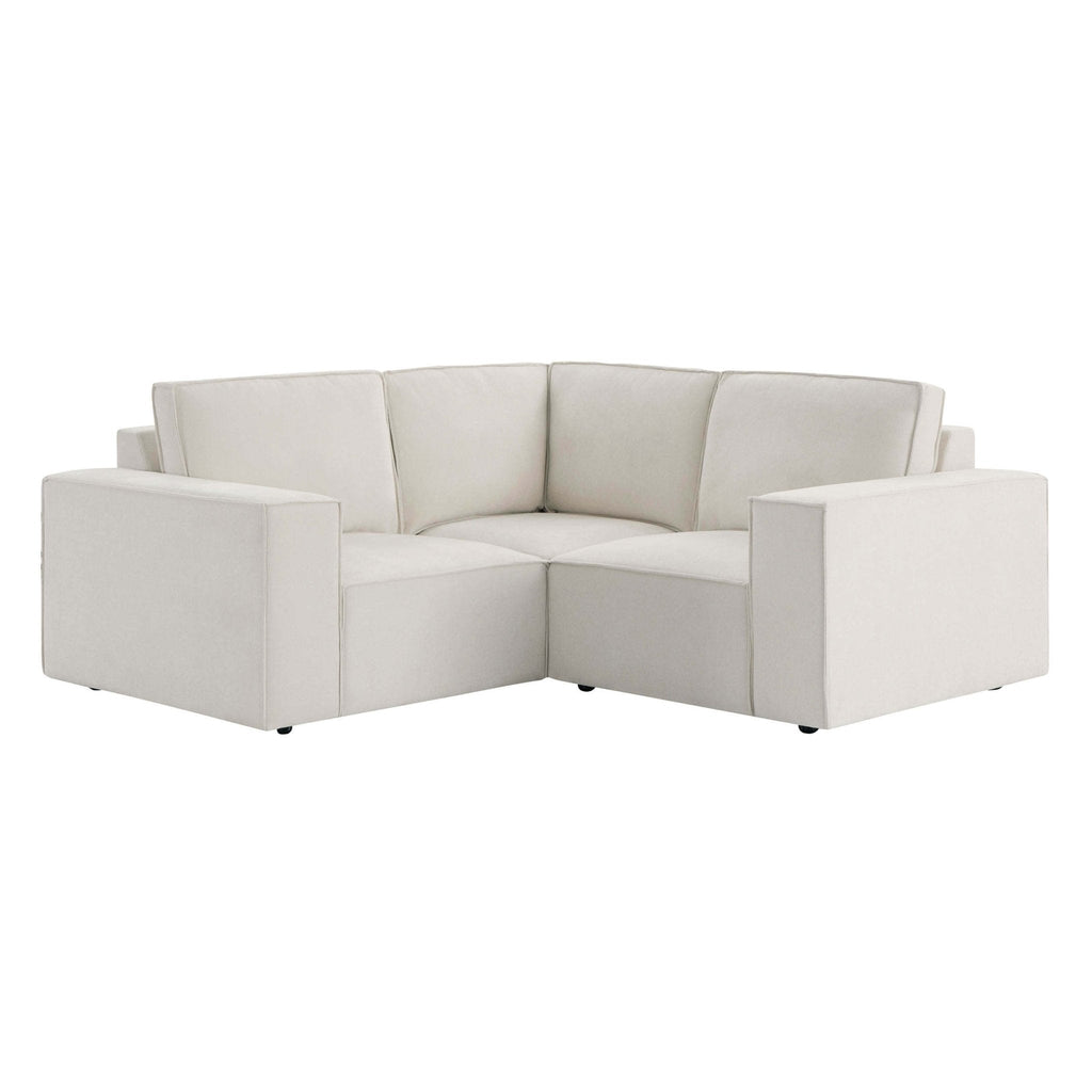 Dusklia - Brooklyn Small Corner Sofa - Chenille Ivory