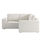 Dusklia - Brooklyn Small Corner Sofa - Chenille Ivory