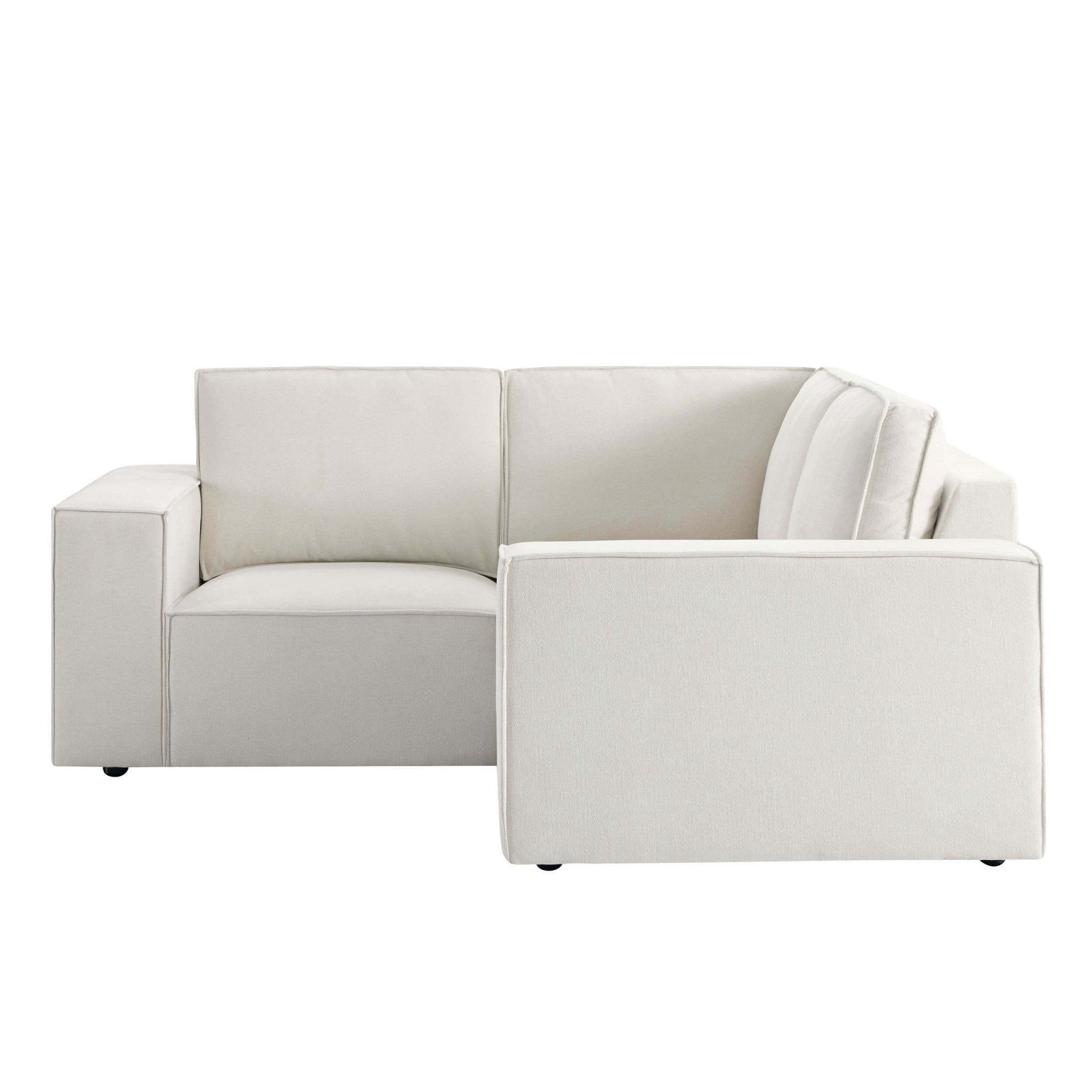 Dusklia - Brooklyn Small Corner Sofa - Chenille Ivory