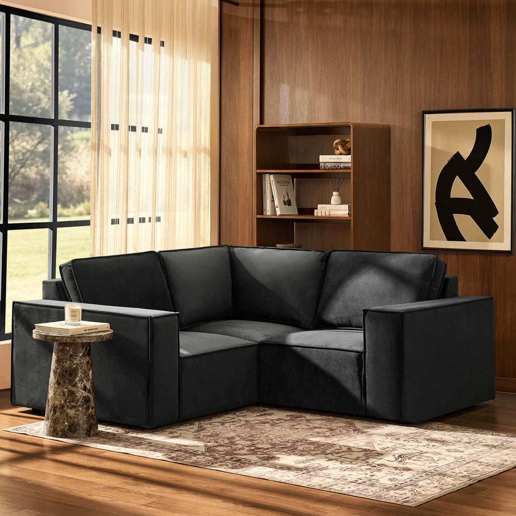 Dusklia - Brooklyn Small Corner Sofa - Ink