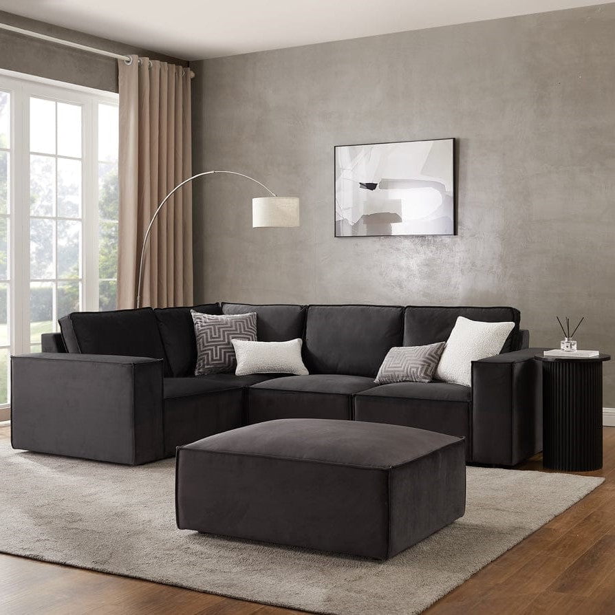 Dusklia - Brooklyn Small Left Hand L-Shape Sofa - Ink