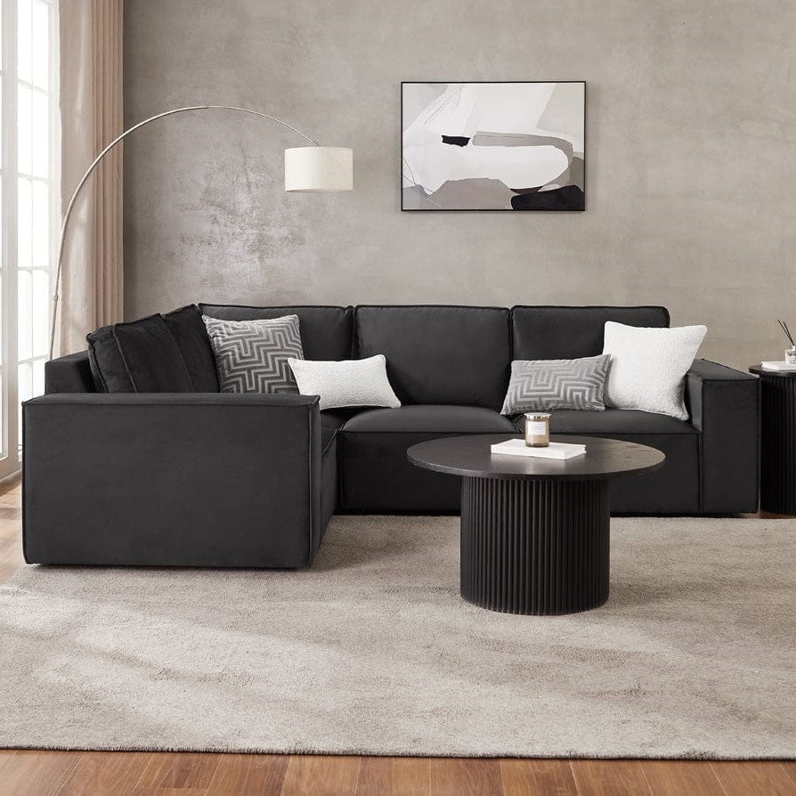 Dusklia - Brooklyn Small Left Hand L-Shape Sofa - Ink