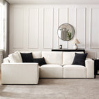Dusklia - Brooklyn Small Left Hand L-Shape Sofa - Ivory