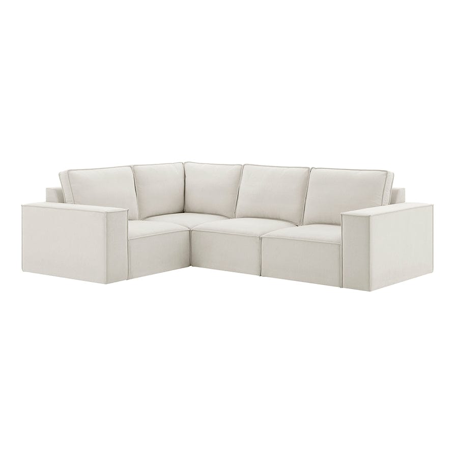 Dusklia - Brooklyn Small Left Hand L-Shape Sofa - Ivory
