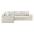 Dusklia - Brooklyn Small Left Hand L-Shape Sofa - Ivory