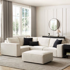 Dusklia - Brooklyn Small Left Hand L-Shape Sofa - Ivory