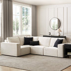 Dusklia - Brooklyn Small Left Hand L-Shape Sofa - Ivory