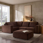Dusklia - Brooklyn Small Left Hand L-Shape Sofa - Cappuccino