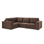 Dusklia - Brooklyn Small Left Hand L-Shape Sofa - Cappuccino