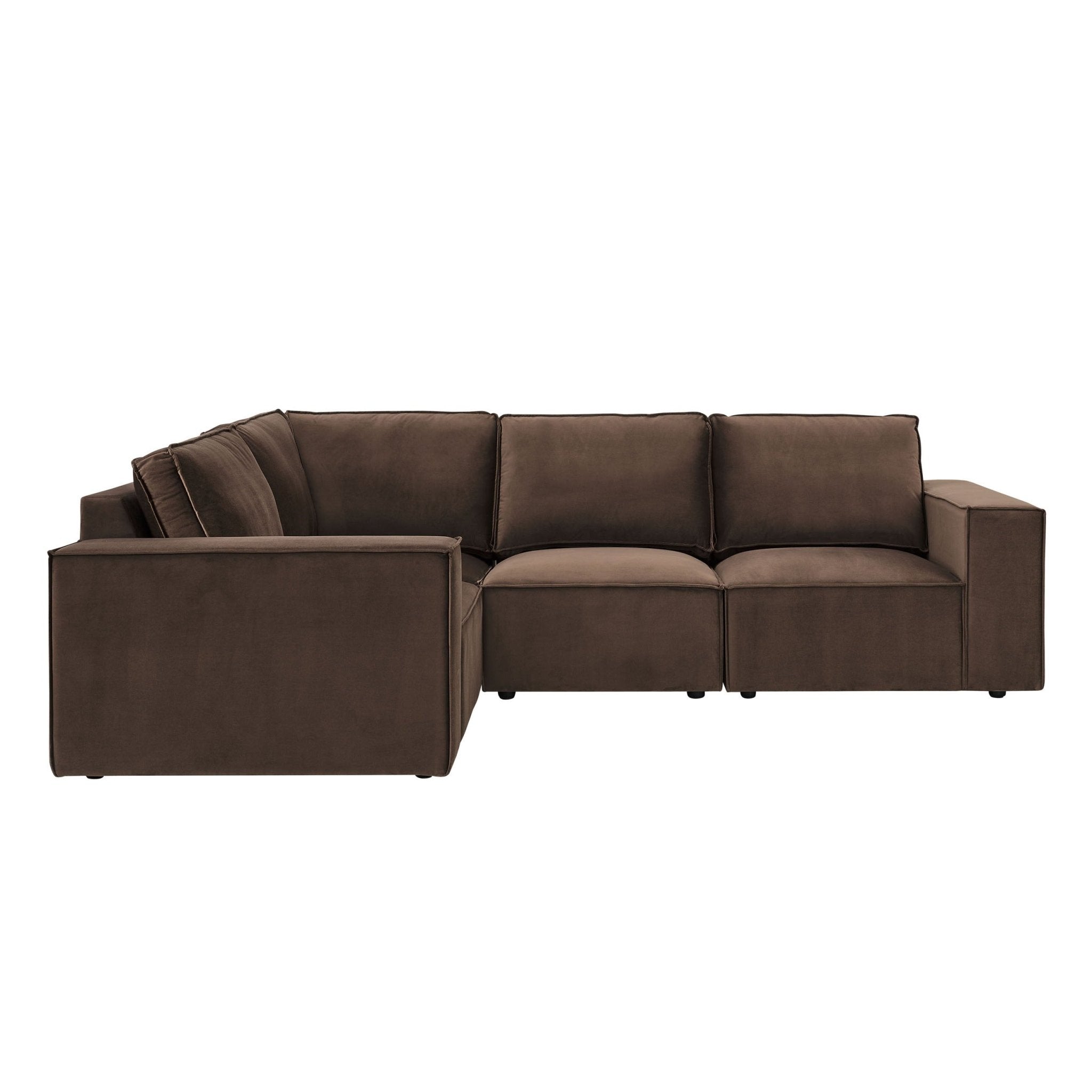Dusklia - Brooklyn Small Left Hand L-Shape Sofa - Cappuccino