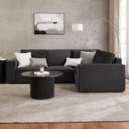 Dusklia - Brooklyn Small Right Hand L-Shape Sofa - Ink