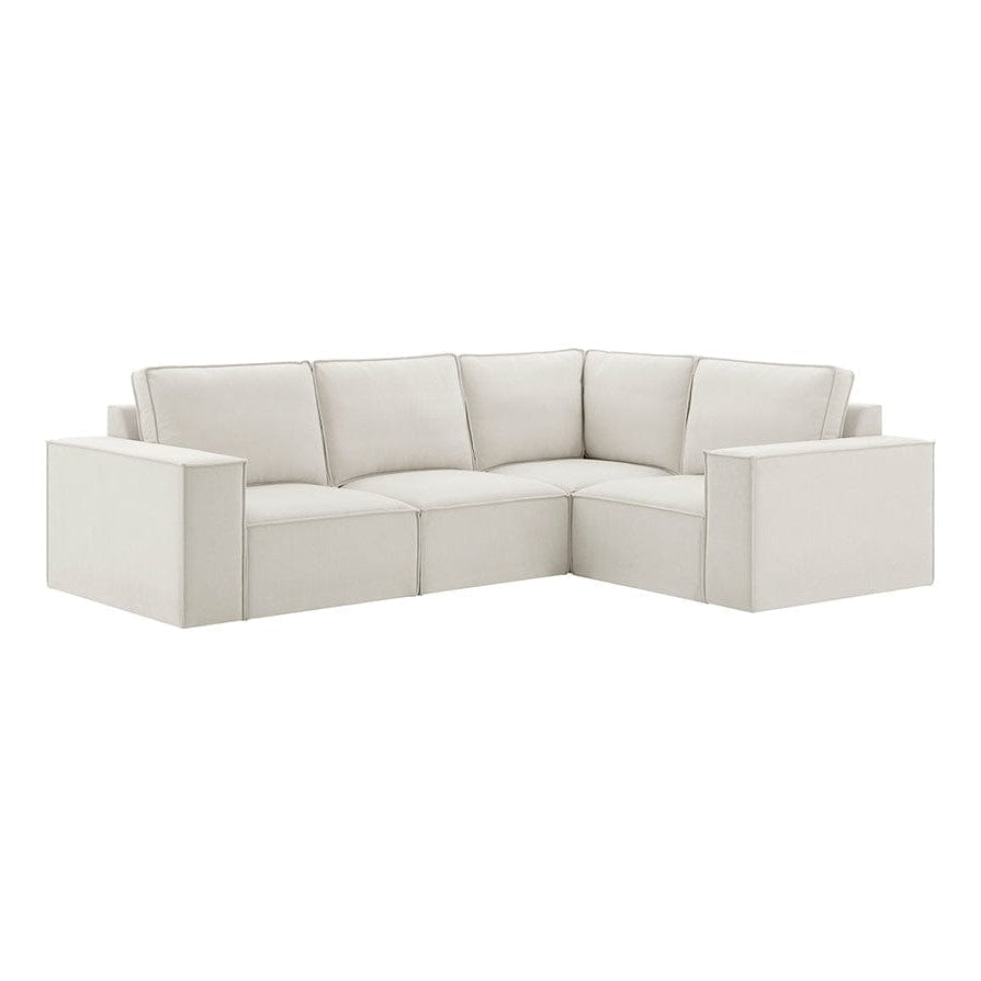 Dusklia - Brooklyn Small Right Hand L-Shape Sofa - Ivory