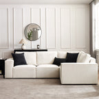 Dusklia - Brooklyn Small Right Hand L-Shape Sofa - Ivory