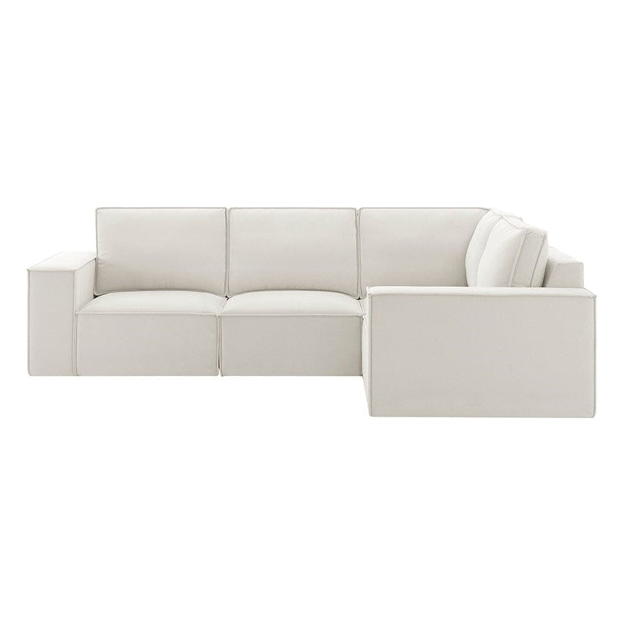 Dusklia - Brooklyn Small Right Hand L-Shape Sofa - Ivory