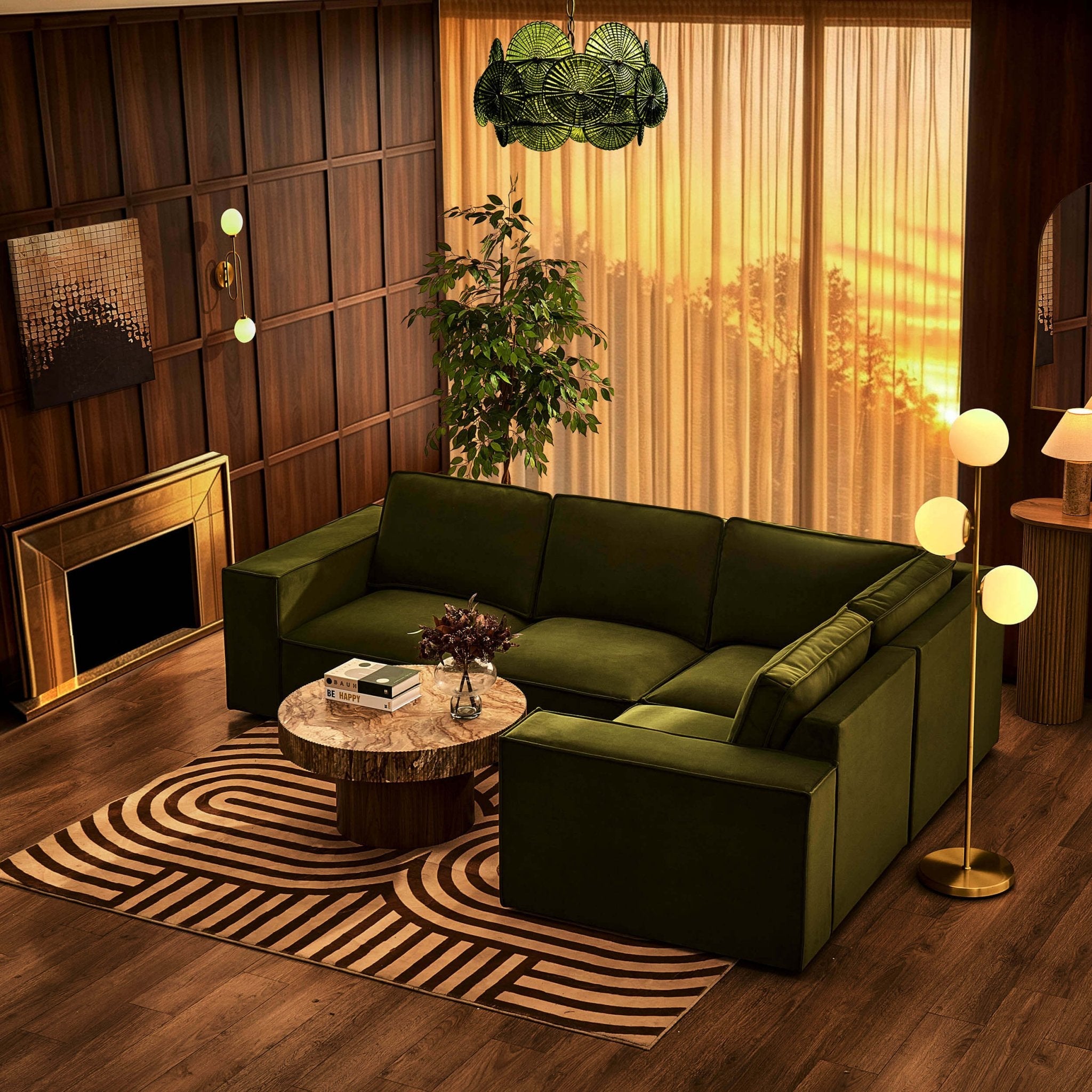 Brooklyn Petit Angle Droit - Mousse Ternie