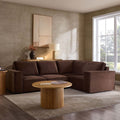 Dusklia - Brooklyn Small Right Hand L-Shape Sofa - Cappuccino