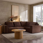 Dusklia - Brooklyn Small Right Hand L-Shape Sofa - Cappuccino