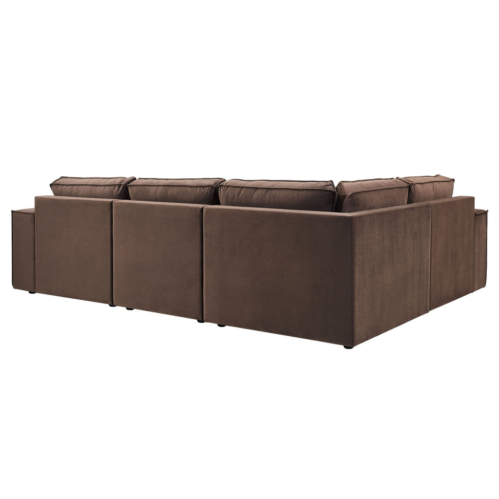 Dusklia - Brooklyn Small Right Hand L-Shape Sofa - Cappuccino