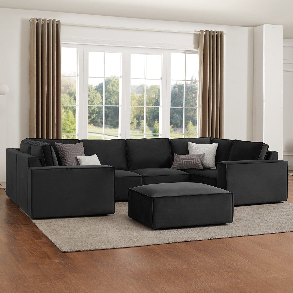 Dusklia - Brooklyn U-Shape Sofa - Ink