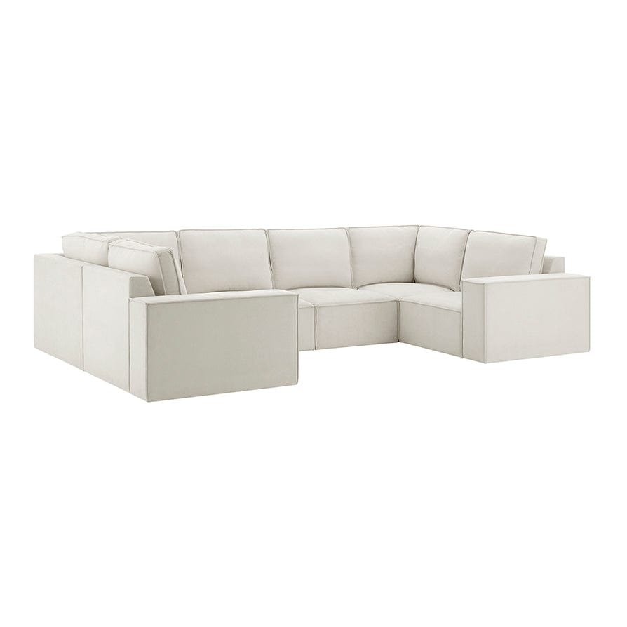 Dusklia - Brooklyn U-Shape Sofa - Ivory