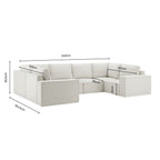 Dusklia - Brooklyn U-Shape Sofa - Cappuccino