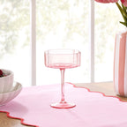Dusklia - Brynn Scalloped Edge Glass Coupes - Set of 4 - Pink
