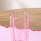 Dusklia - Brynn Scalloped Edge Glass Highballs - Set of 4 - Pink