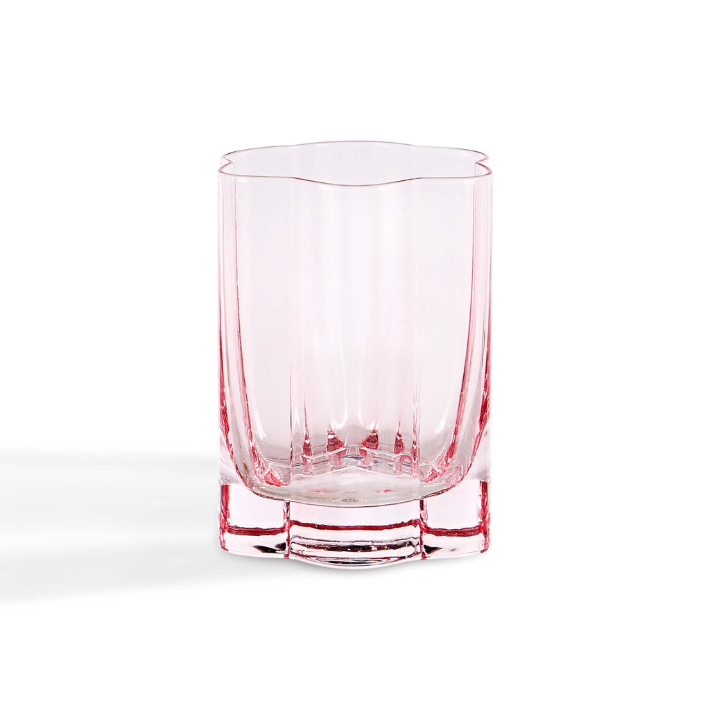 Dusklia - Brynn Scalloped Edge Glass Tumblers - Set of 4 - Pink